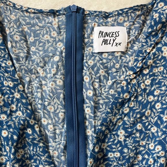 Floral Blue and white mini Dress Princess Polly - Picture 6 of 7